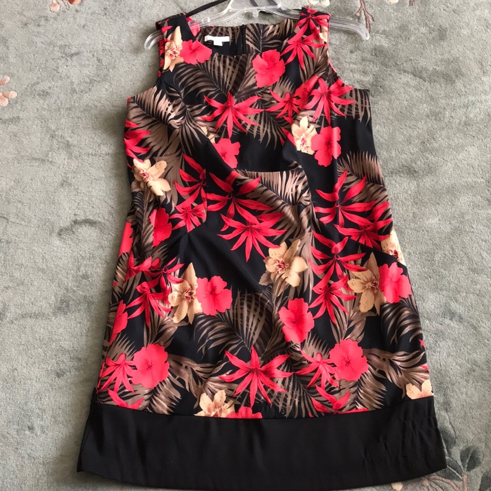 Multicolored floral women’s dress.